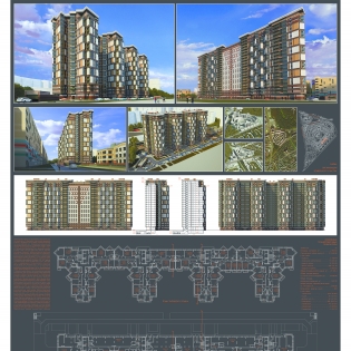 Жилые многоквартирные дома со встроенно-пристроенными помещениями и встроенно-пристроенными автостоянками (Петергофское ш., уч-к 11)